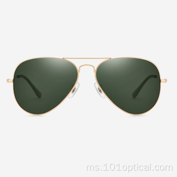 Cermin Mata Hitam Lelaki Aviator Metal